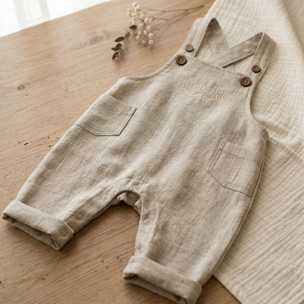 Romper Dulce Encanto estilo peto con botones